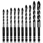 Masonry Drill Bits Set 10 Pcs (3/16"-1/2"), Concrete Drill Bit - size: 3/16-1/2", 10 Pcs