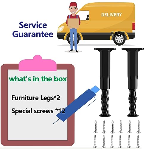 7.6-14.5in Bed Support Legs for Bed Frame Support,Slat Support 2PC - size: 2pcs (7.6-14.5 in Adjustable)