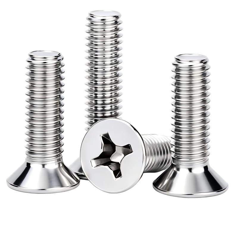 100Pcs M3-0.5x10mm Flat Head Phillips Machine Screw - size: M3-0.5x10mm(100Pcs)