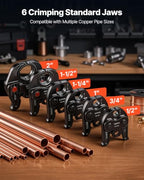 VEVOR Press Tool 18V Electric Pipe Crimping Tool for 1/2" - 2" Copper Pipes - size: Standard Size
