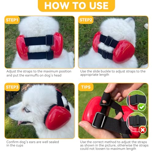 derYEP Dog Earmuffs for Hearing Protection 29dB NRR Ear Muffs Noise Protection (Medium, Blue) - color: Blue, size: Medium