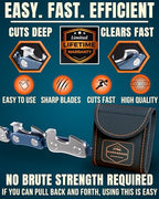 Pocket Chainsaw Survival Gear and Supplies - Orange Strap Hand Chain Saw - color: Orange Handles