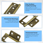 SDTC Tech 4-Pack Non-Mortise Door Hinges Bifold Butt Cabinet Hinges Bronze - color: Bronze