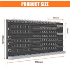 TORACK Garage Tools Organizer Boards Kit with Hooks, Black - color: Black