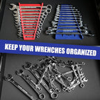 Magnetic Wrench Organizer (2-Pack, Red & Blue) - color: Red & Blue (2PC)