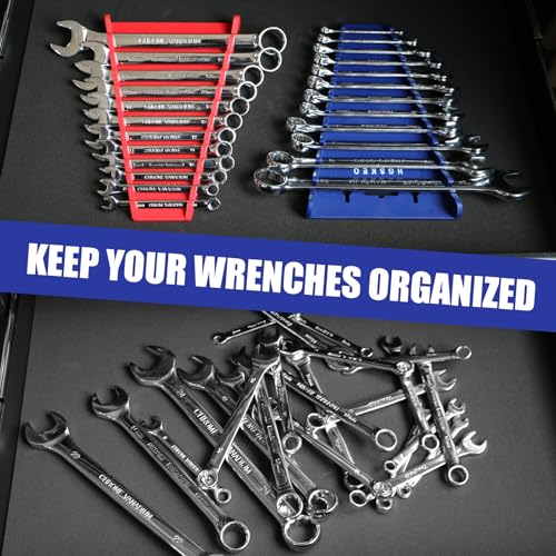 Magnetic Wrench Organizer (4-Pack, Red & Blue) - color: Red & Blue (4PC)