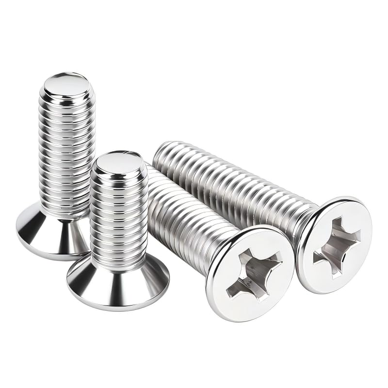 100Pcs M3-0.5x12mm Flat Head Phillips Machine Screw - size: M3-0.5x12mm(100Pcs)
