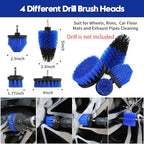 Qydipclin 24Pcs Car Detailing Kit, Car Detailing Brush Set, Car Wash Cleaning Kit, Car Detailing Brushes, Professional Car Care Kit for Interior Exterior Wheels, Blue - size: 24pcs