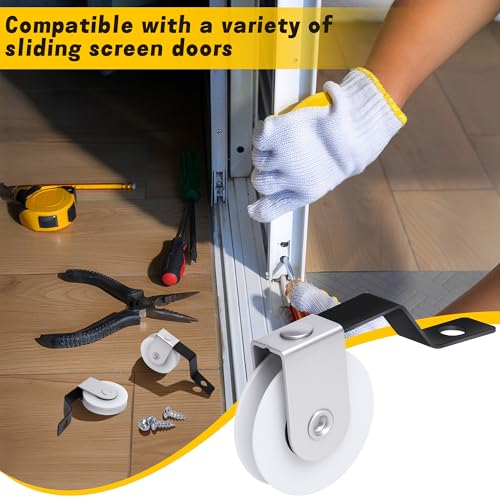 4 Pcs Spring Tension Screen Door Roller Fit for B638, B687 and B639 - color: 4 Pcs
