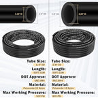 CheeMuii 72 PCS Brass DOT Air Line Fittings with 1/4" & 3/8" DOT Air Hoses - size: 2ROLL-76PCS