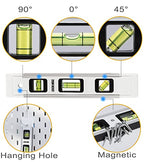 DOWELL 9 Inch Magnetic Spirit Level, Leveler Tool, 3-Pack, White - color: 3pcs-white