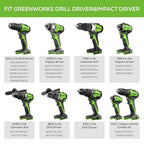 Greenworks 22 PC Titanium Twist Drill Bit Set, 135° Tip High Speed Steel, Ideal Drilling in Wood/Cast Iron/Aluminum Alloy/Plastic/Fiberglass - size: Tool Only(22-Piece Accessories)