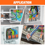 Nilight 115PCS Lever Wire Connector Nut Kits Inline Electrical Terminal - color: 115Pcs Lever Wire Connectors