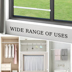 Window Security Bars Adjustable Sliding Glass Door Lock Bars - color: White-2Pcs, size: 15.7''-27.5''