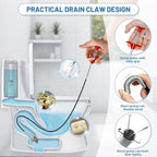 61 Inch Drain Snake Hair Clog Remover, Flexible 4-Claw Grabber Tool