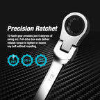 DURATECH 1/2" Flex-Head Ratcheting Combination Wrench - style: 1/2"