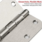 TDCHINGES Rounded Door Hinges Brushed Nickel 3.5"x3 1/2"5/8" Radius 42 Pack - color: Satin Nickel-Rounded, size: 42 Pack
