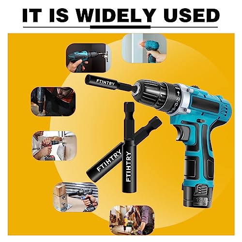 FTIHTRY 1/4”Magnetic Extension Socket Drill Bit Holder,12pcs Screwdriver Extension, Quick-Change Hex Shank Set (Pack of 2) - size: Onesize (Pack of 2)