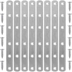 8 Pcs Straight Bracket Flat Braces 6 Inch Stainless Steel Straight Mending Plates for Wood, Heavy Duty Repair Fixing Joining Brackets with Screws - size: 8 PCS-6 inch