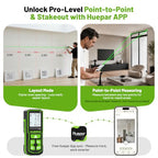 Huepar Bluetooth Green Laser Measuring Tool 330FT, S100-G-BT