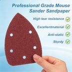 150pcs Mouse Detail Sander Sandpaper Assorted Grits - style: 150pcs：each 30 of40/80/120/180/240 grit