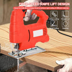 Jadeshay Electric Jig Saw, 800W 6-Speed Adjustable Woodworking Tool with Tilt & Precision Cutting