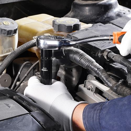 VEVOR Impact Socket Set, 1/2" 19 Piece Impact Sockets, Deep Socket, 6-Point Sockets, 1/2 Inches Drive Socket Set Impact 3/8 inch - 1-1/2 inch, Cr-V Rugged Construction, with a Storage Cage - size: 1/2" 19 PCS