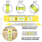 DOWELL 9 Inch Magnetic Spirit Level, Leveler Tool, 1-Pack, Yellow - color: 1pcs-yellow