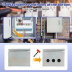 Outdoor Electrical Box 12x8x6 NEMA 4X IP66 Waterproof Junction Box - size: 12 x 8 x 6''