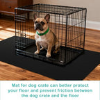 Pet Crate Floor Protection Mat, Ultra-thin Mat for Under Dog Crate, 23.6" x 47.2" XL Thin Cut to Fit Design Washable Floor Covering Reusable Waterproof Non Slip Rug Whelping Pad for Pet (Large) - size: Large
