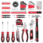 Prostormer 160-Piece Home Tool Set, Starter Tool Kit, Red - color: Red