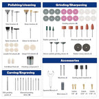 WORKPRO 476PCS Rotary Tool Accessories Kit, 1/8" Shank Rotary Tool Bits - style: 476-Piece Rotary Tool Attachments