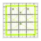 UOOU 4.5 inch Quilting Ruler, Square Quilting Square Sewing Ruler - color: Green-Small