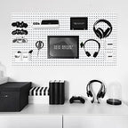 2 Pcs Metal Pegboard Wall Panels - 23.6” x 15.7” Pegboard Wall Organizer System for Walls, Small Peg Board Tool Storage, White Pegboard for Garage, Craft Room, Workbench, Kitchen, Office