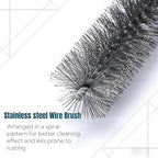 50 in Flexible Rods Pipe Cleaning Wire Brush for Drills