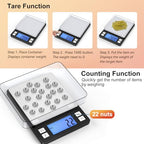 BOMATA 0.01g Small Digital Gram Scale, Upgraded 1kg Jewelry Scale - size: 0.01g/1kg Black