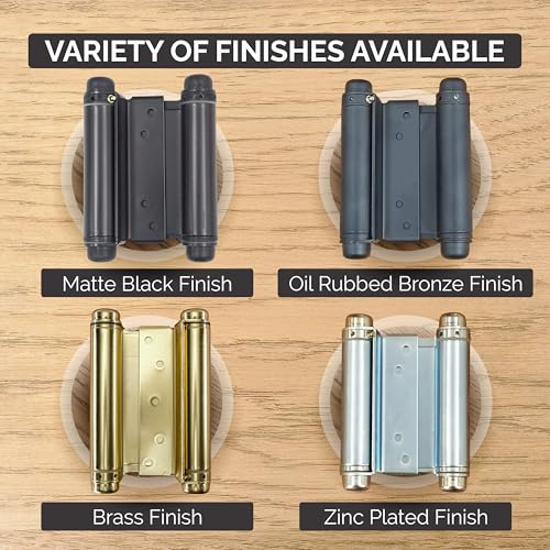 Self Closing Double Action Spring Door Hinge Saloon Matte Black 2 Inch - color: Matte Black, size: 2 Inch