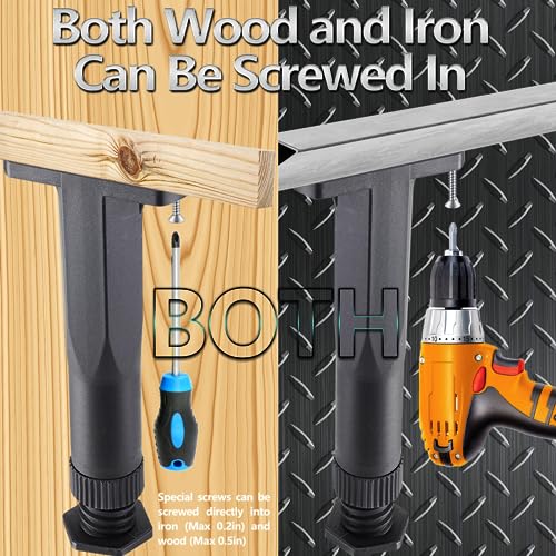 7.6-14.5in Bed Support Legs for Bed Frame Support,Slat Support 4PC - size: 4pcs (7.6-14.5 in Adjustable)