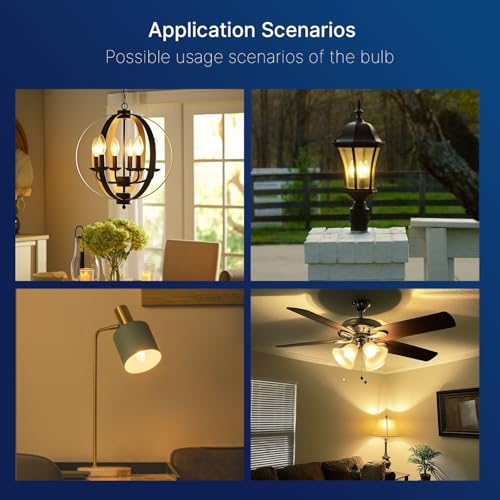 FLSNT 60W Equivalent LED Chandelier Light Bulbs, Dimmable LED B11 E12 Candelabra Base Bulbs, 3000K Warm White, 500LM, 6 Pack - color: 3000k Warm White, size: 6 Count (Pack of 1)
