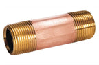 1-1/4 X 5 Brass Nipple, Brass Pipe Pre-Cuts, Iron/Copper, Plumbing, NPT Threaded, Industrial