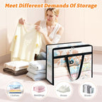 BlissTotes Moving Bags 90L 4PCS, Clear Clothes Storage Under Bed Storage - size: 90L