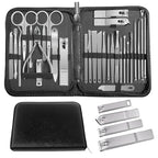 Manicure Set Professional Set Nail Clippers Pedicure Kit-30 Pieces Stainless Steel Manicure Kit, Grooming Kit Nail Care Tools with Luxurious Travel Case Silver - color: 30 in 1 Silver