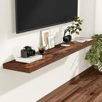 Vivelove Deep Floating Shelves, 48 X 12 Inch, Rustic Brown, 2 - color: Rustic Brown, size: 48”wx12”dx1.5”h