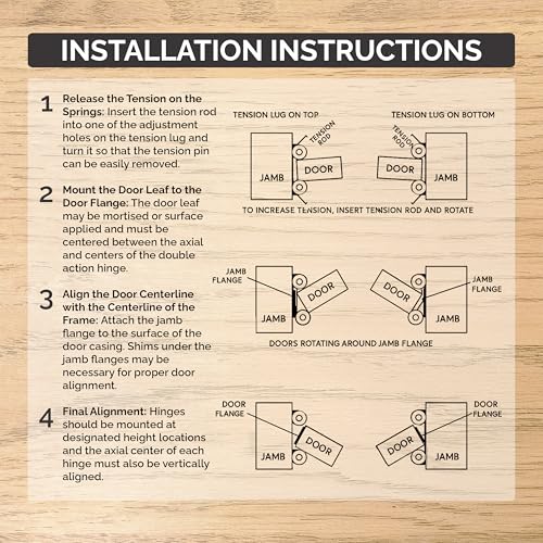 Self Closing Double Action Spring Door Hinge Saloon Matte Black 2 Inch - color: Matte Black, size: 2 Inch