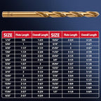 Cobalt Drill Bit Set - 29Pcs M35 High Speed Steel Drill Bits 1/16"-1/2" - style: 29 pcs Cobalt-Inclined