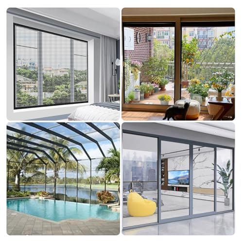 Fiberglass Screen Roll 36" x 100' A Continuous Roll UV Protection Install and Repair Door and Window Screen (36" x100', Black) - color: Black, size: 36" x 100'