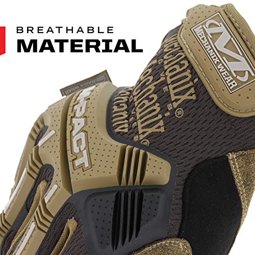 Mechanix Wear M-Pact Touchscreen Work Gloves Brown Medium - color: Brown, size: Medium