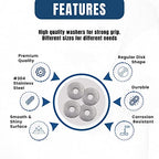 225 Pcs Metric Fender Washers Assortment Kit, 304 Stainless Steel - style: Fender