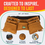 Sparkjump Kids Brown Tool Belt, Adjustable Tool Belt for Toddlers and Kids - color: Brown Tool Belt