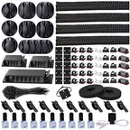 N NOROCME 192 PCS Cable Management Kit 4 Wire Organizer Sleeve
